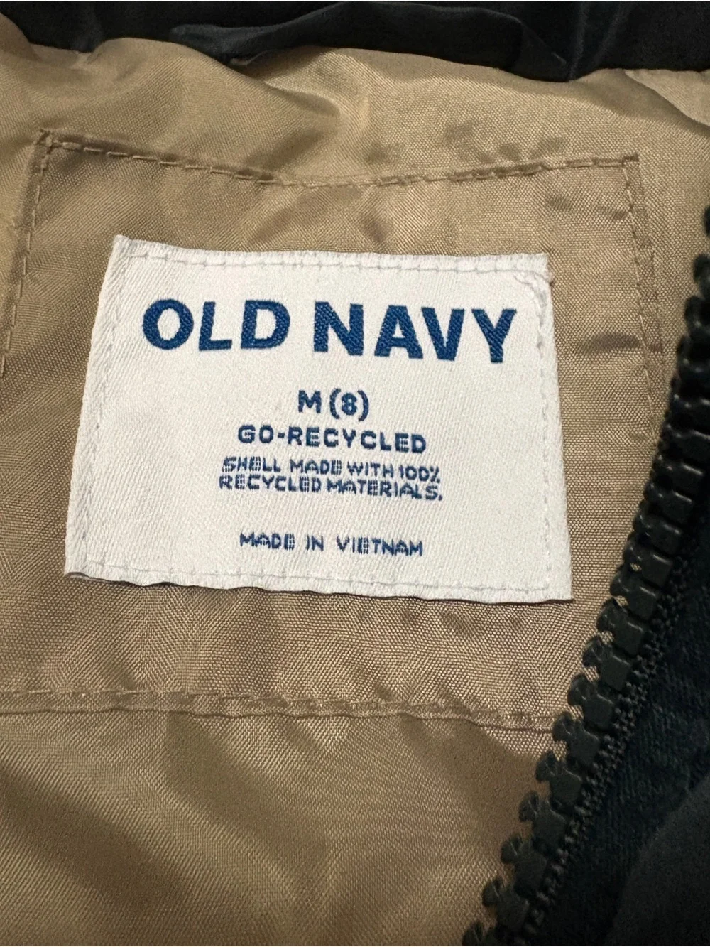 Old Navy Dark Green Quilted Puffer Vest – Size Youth Medium (8)
